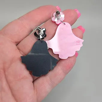Cute Ghost Flower Acrylic Earrings