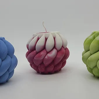 Rope Swirl Yarn Ball Pillar Candle