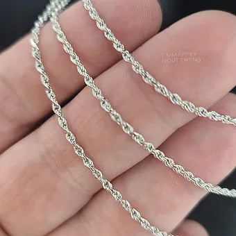 Italian 925 Sterling Silver Necklace Chains | 7 Styles | Rope, Dainty, Gold & Rose Gold
