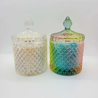 Geo Cut Luxury Glass Candles