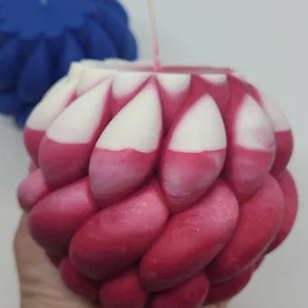 Rope Swirl Yarn Ball Pillar Candle