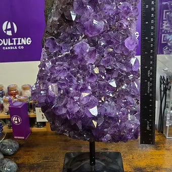 Extra Large Brazilian Amethyst Cluster | 25 lb. One of a Kind Statement Crystal | Stand Included