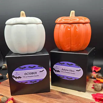 Ceramic Pumpkin Soy Coconut Wax Candle