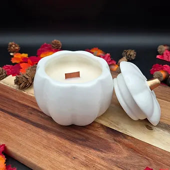 Ceramic Pumpkin Soy Coconut Wax Candle