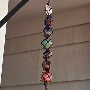 7 Stone Chakra Hanging Crystal Rope | 11" | Genuine Natural Crystals | One Per Chakra