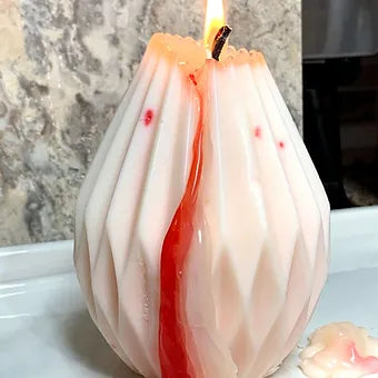 Bleeding Mystery Crystal Skull Pillar Candle