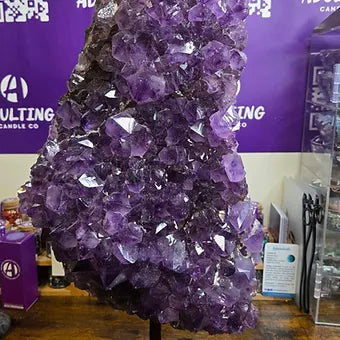 Extra Large Brazilian Amethyst Cluster | 25 lb. One of a Kind Statement Crystal | Stand Included