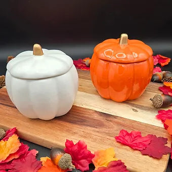 Ceramic Pumpkin Soy Coconut Wax Candle