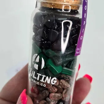 Zodiac & Intentions Crystal Chip Vials | 90ml | 24 Varieties | PVC Cards Included | Collect All