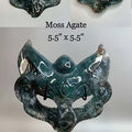 Hand carved Crystal Fox Masks with Stand