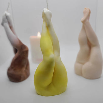 Female Legs (Crura) Sculptural Pillar Candle