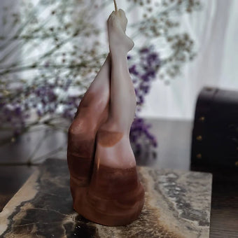 Female Legs (Crura) Sculptural Pillar Candle