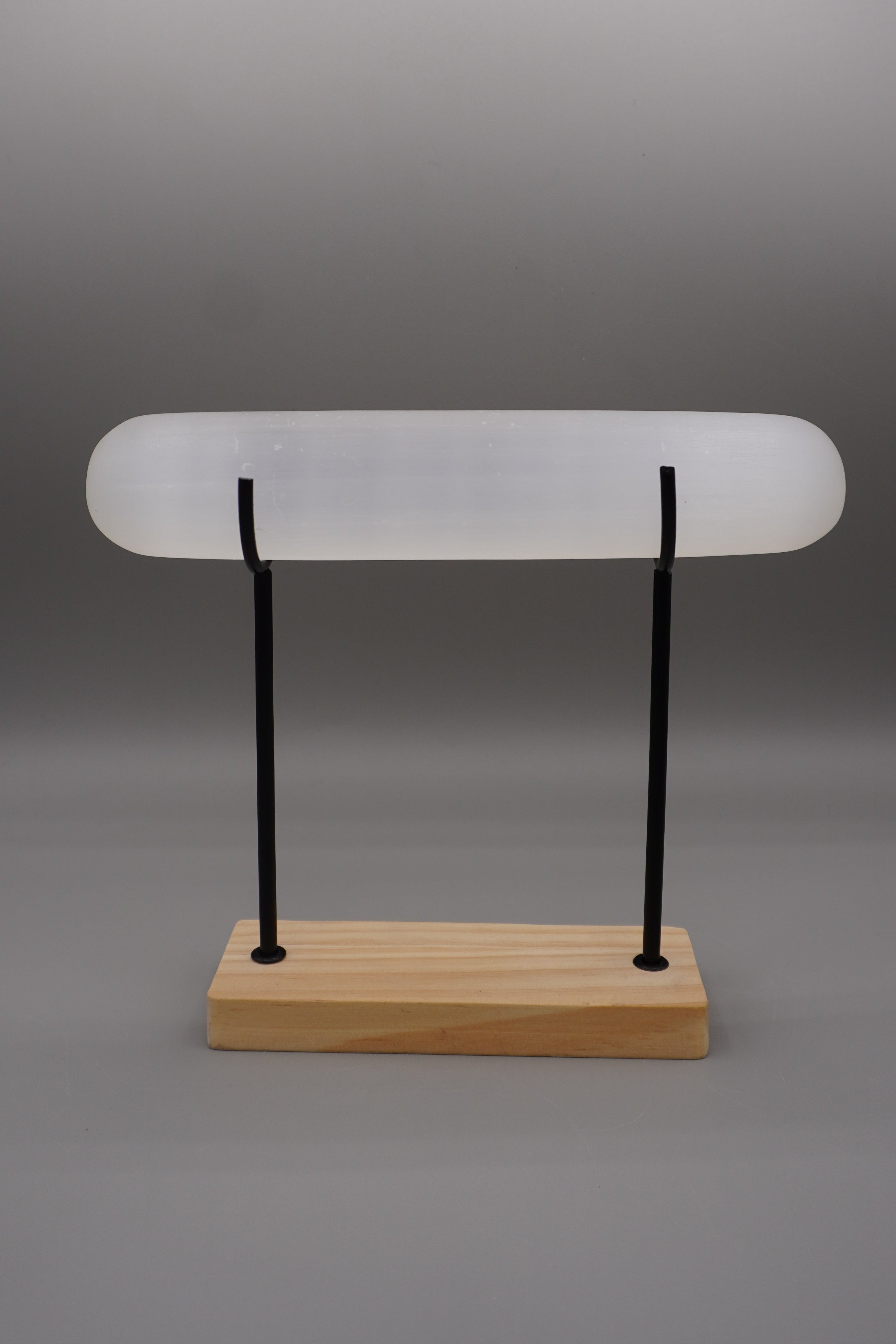 Large Natural Selenite Crystal Bracelet Charging Stand