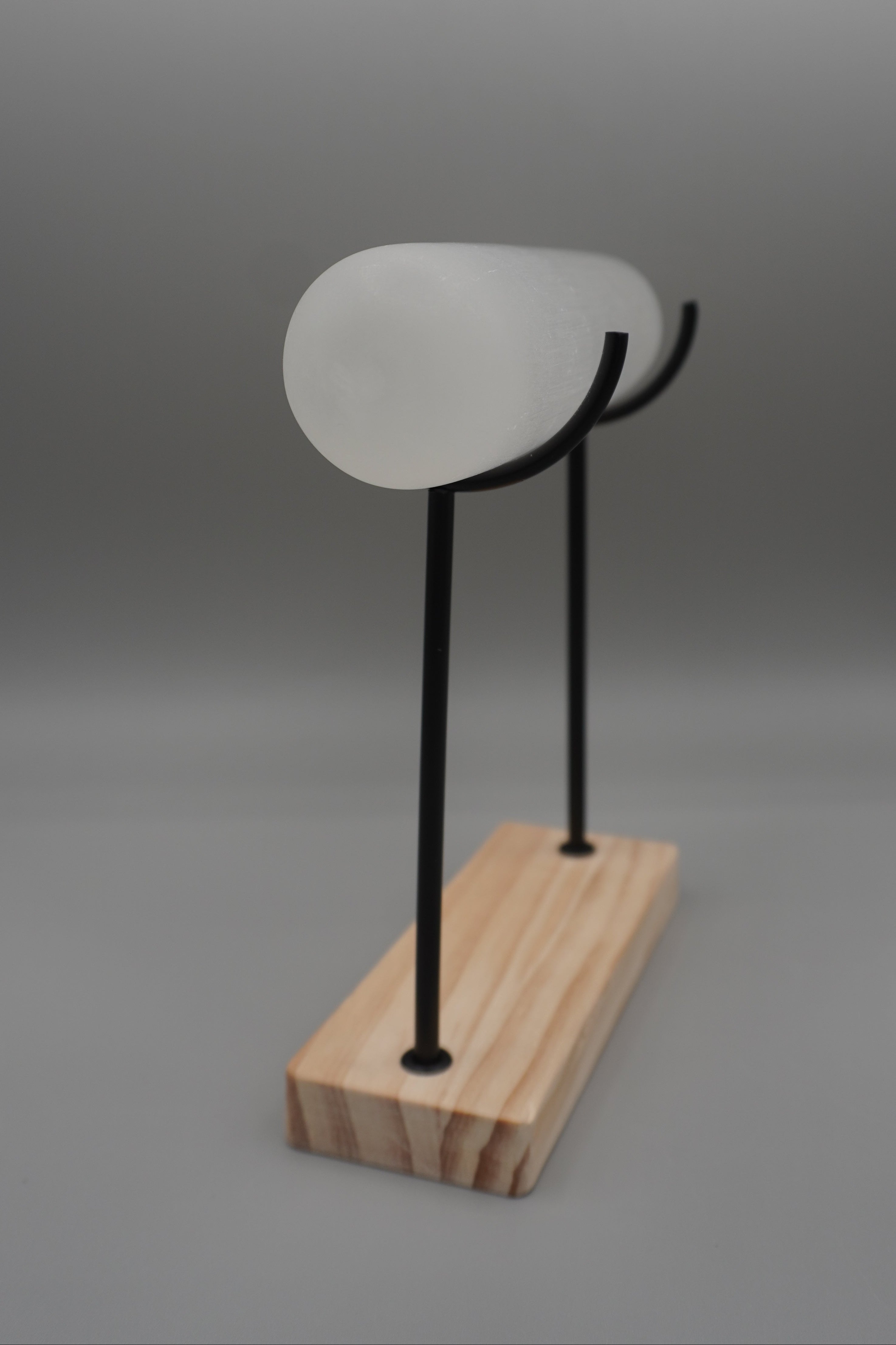 Large Natural Selenite Crystal Bracelet Charging Stand