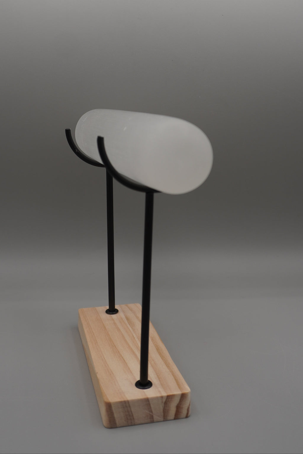 Large Natural Selenite Crystal Bracelet Charging Stand