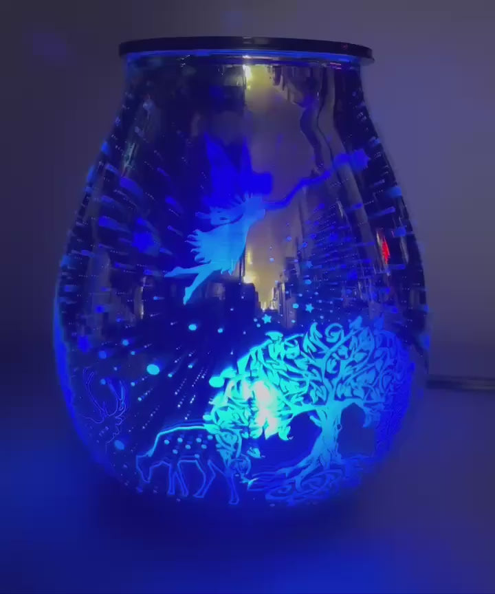 Fairyland Glass Mirrored Electric Wax Warmer