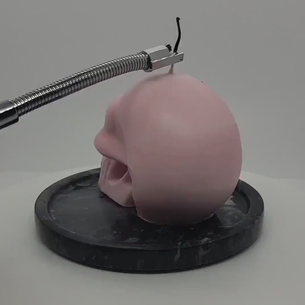 Large Human Skull Candle