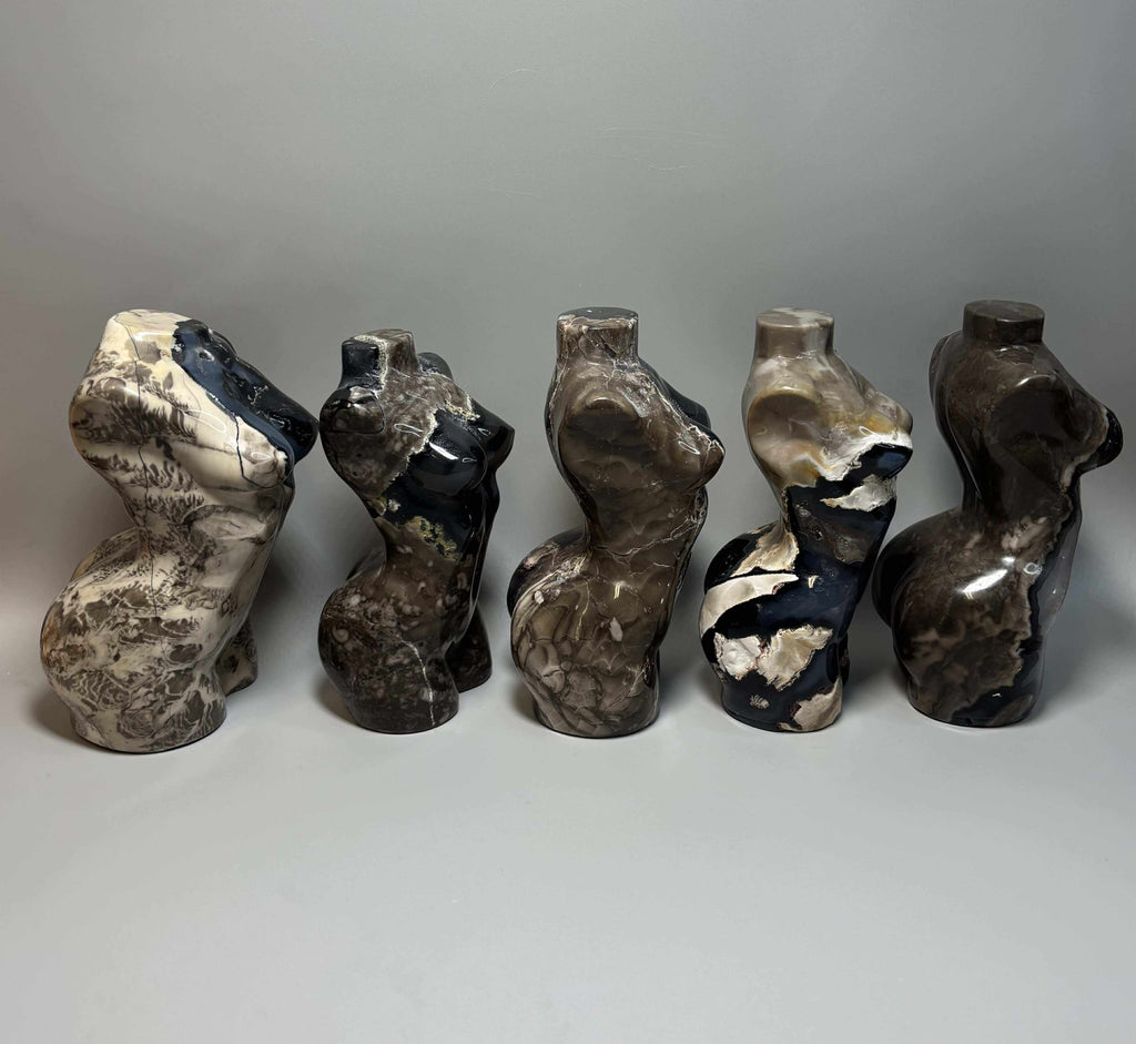 Volcanic Agate Body Carving | UV Reactive | Hand Carved