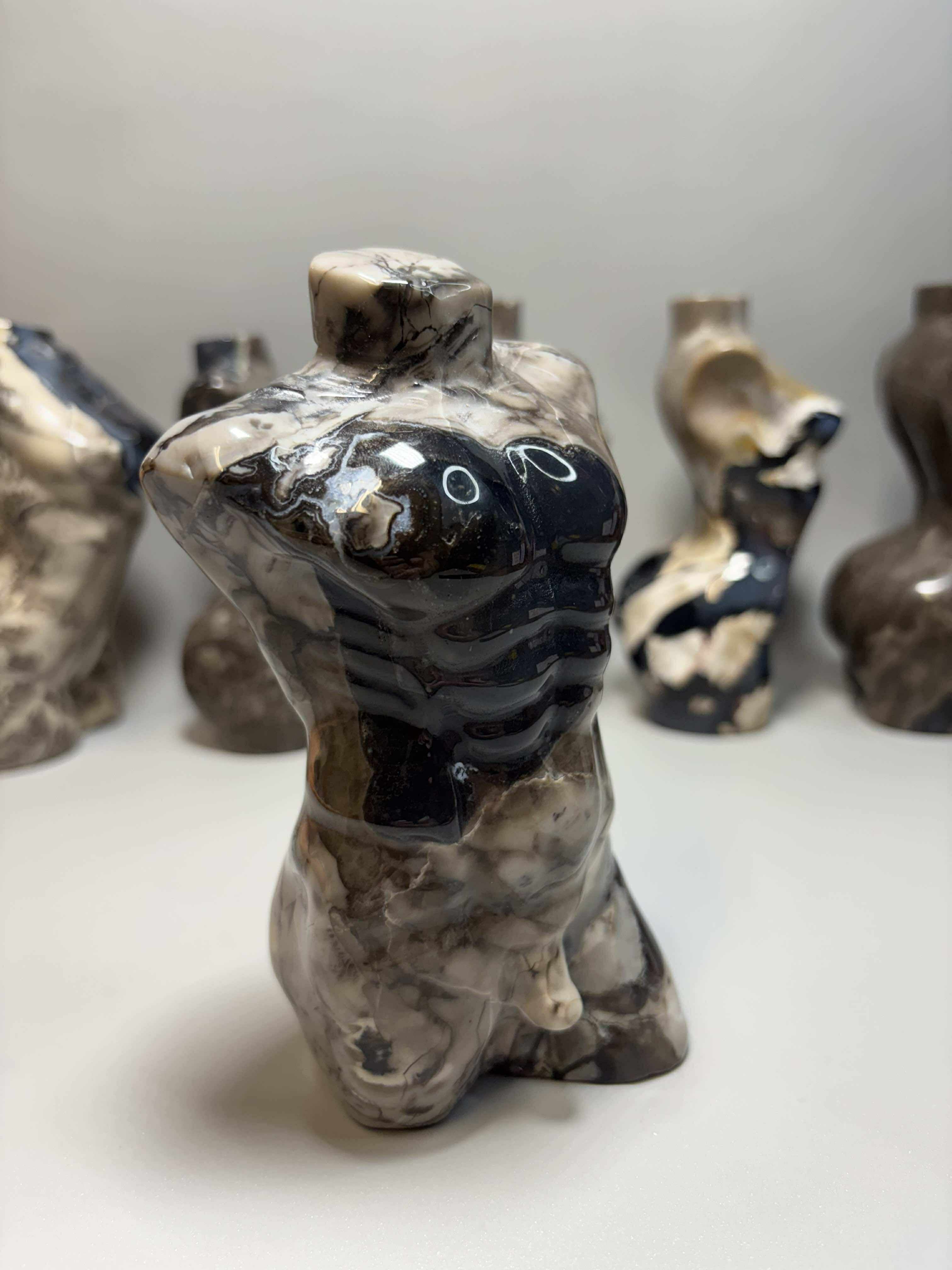 Volcanic Agate Body Carving | UV Reactive | Hand Carved
