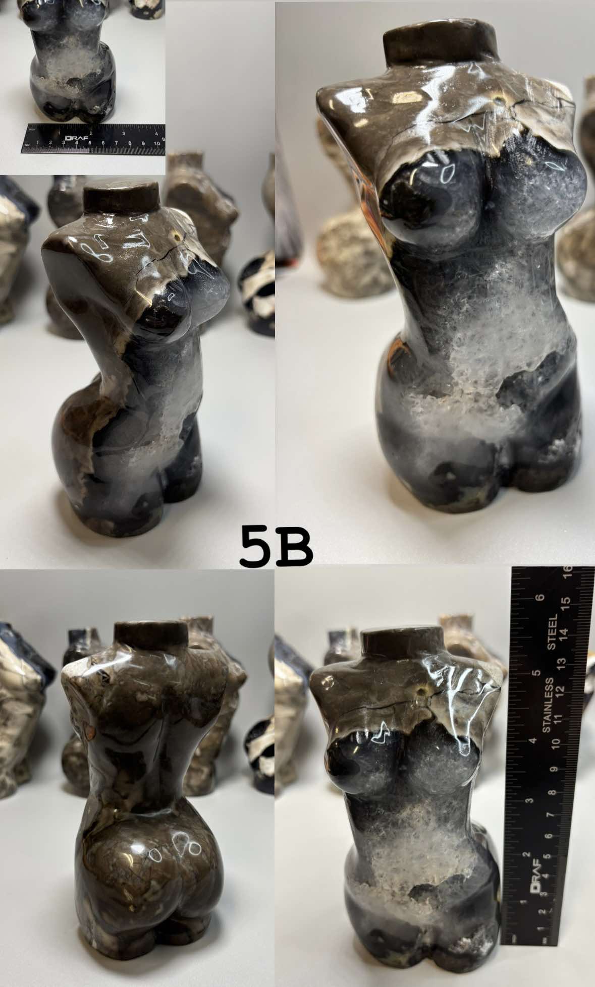 Volcanic Agate Body Carving | UV Reactive | Hand Carved