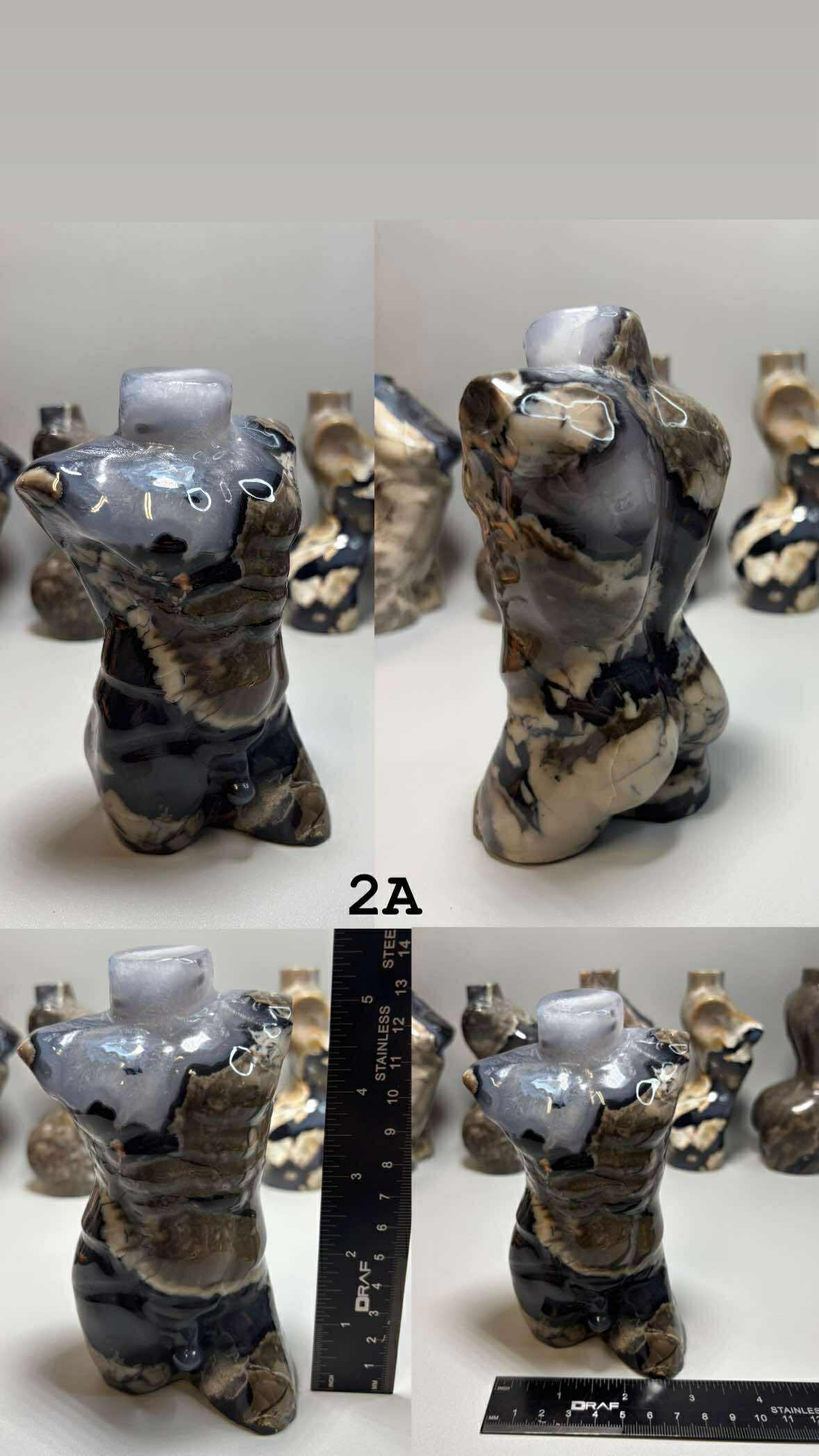 Volcanic Agate Body Carving | UV Reactive | Hand Carved