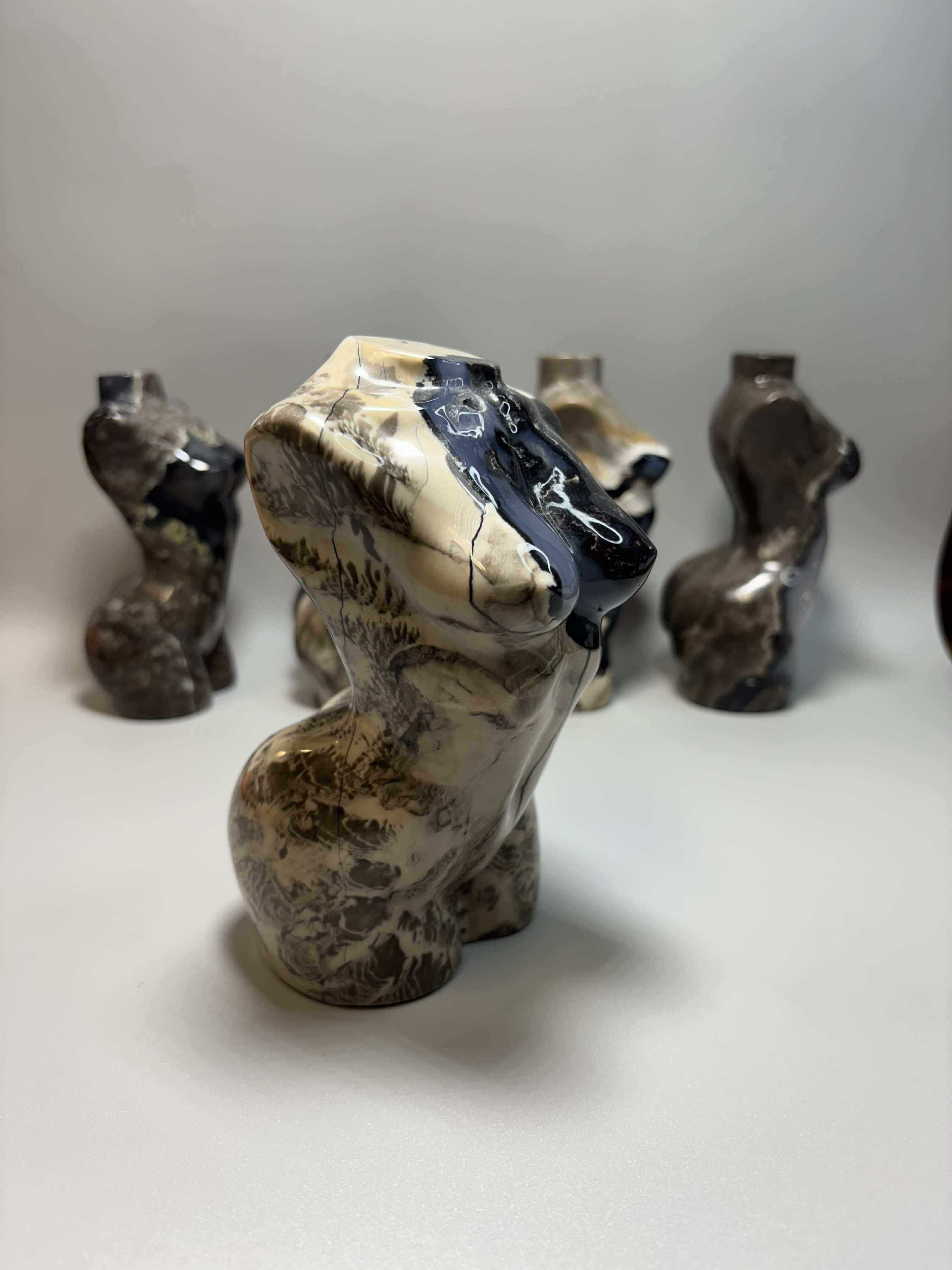 Volcanic Agate Body Carving | UV Reactive | Hand Carved