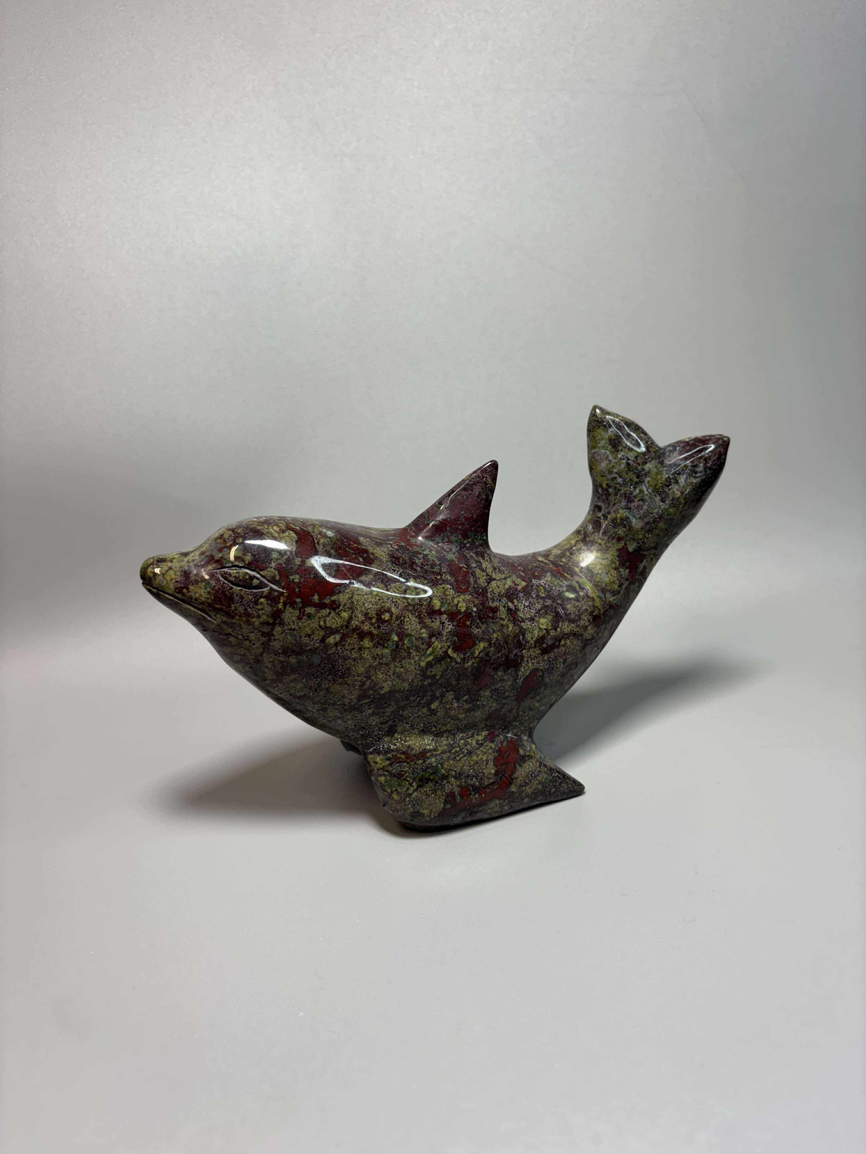 7" Hand-Carved Crystal Dolphins