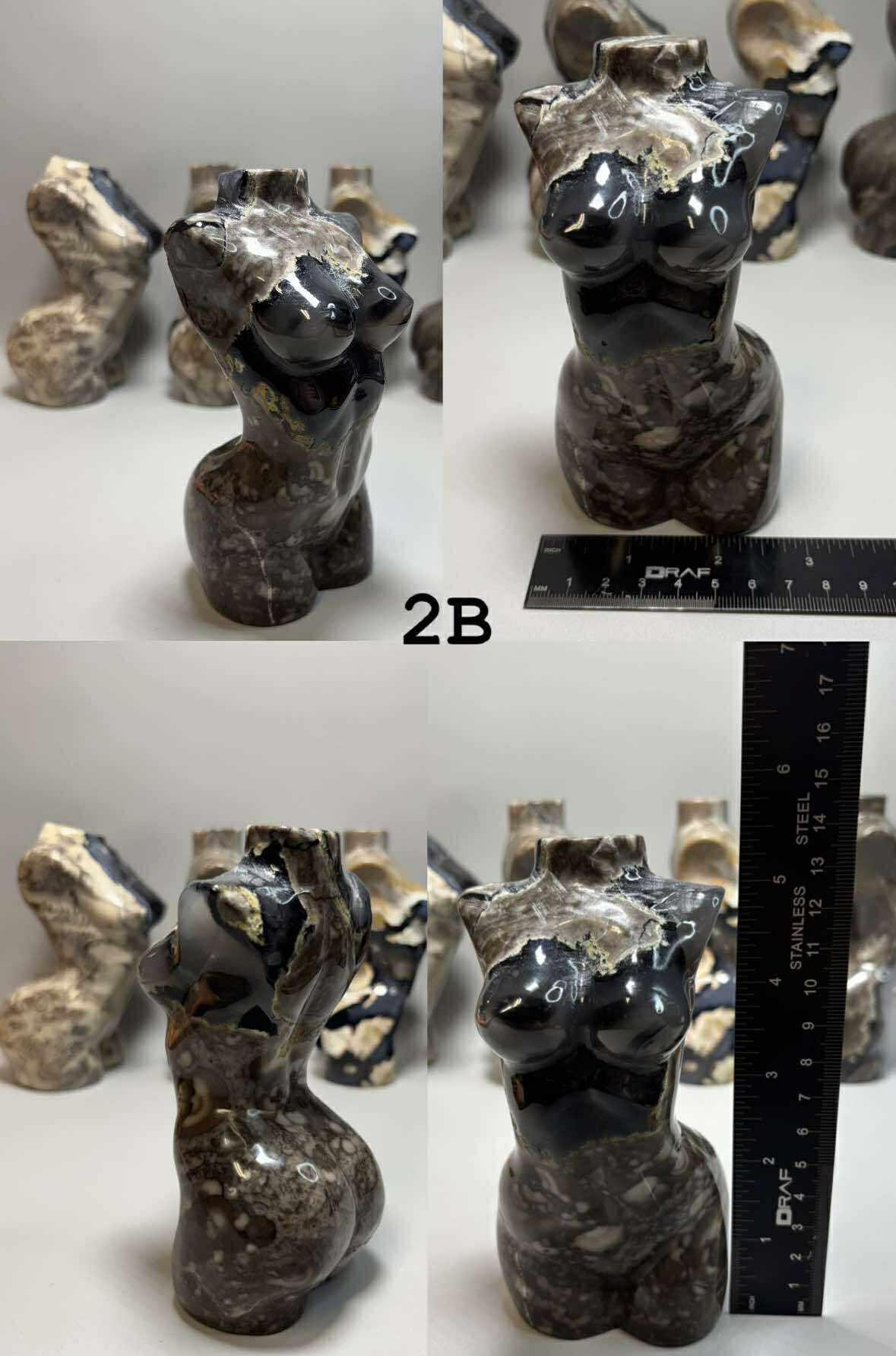 Volcanic Agate Body Carving | UV Reactive | Hand Carved