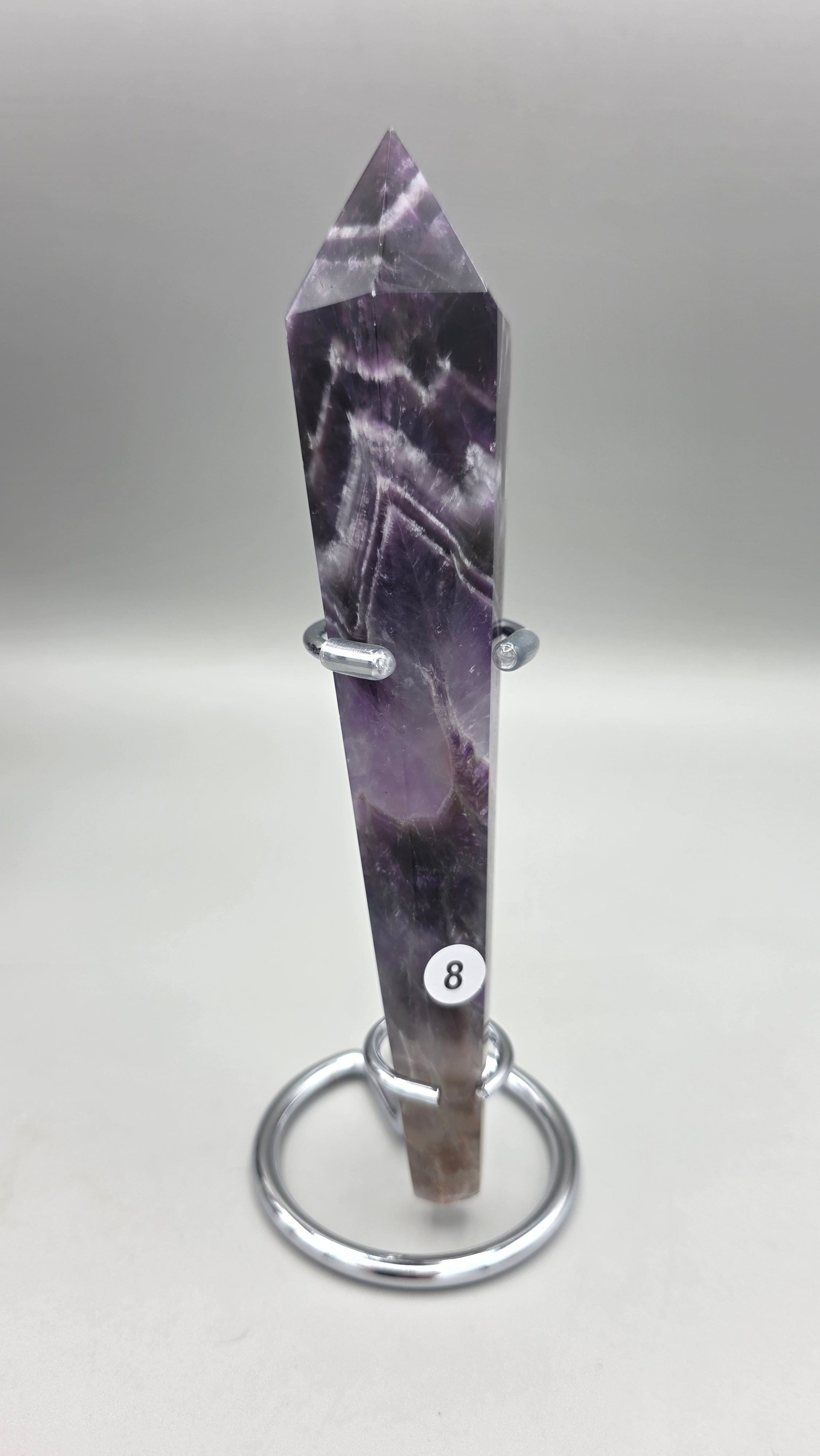 Chevron Amethyst Wands with Stands