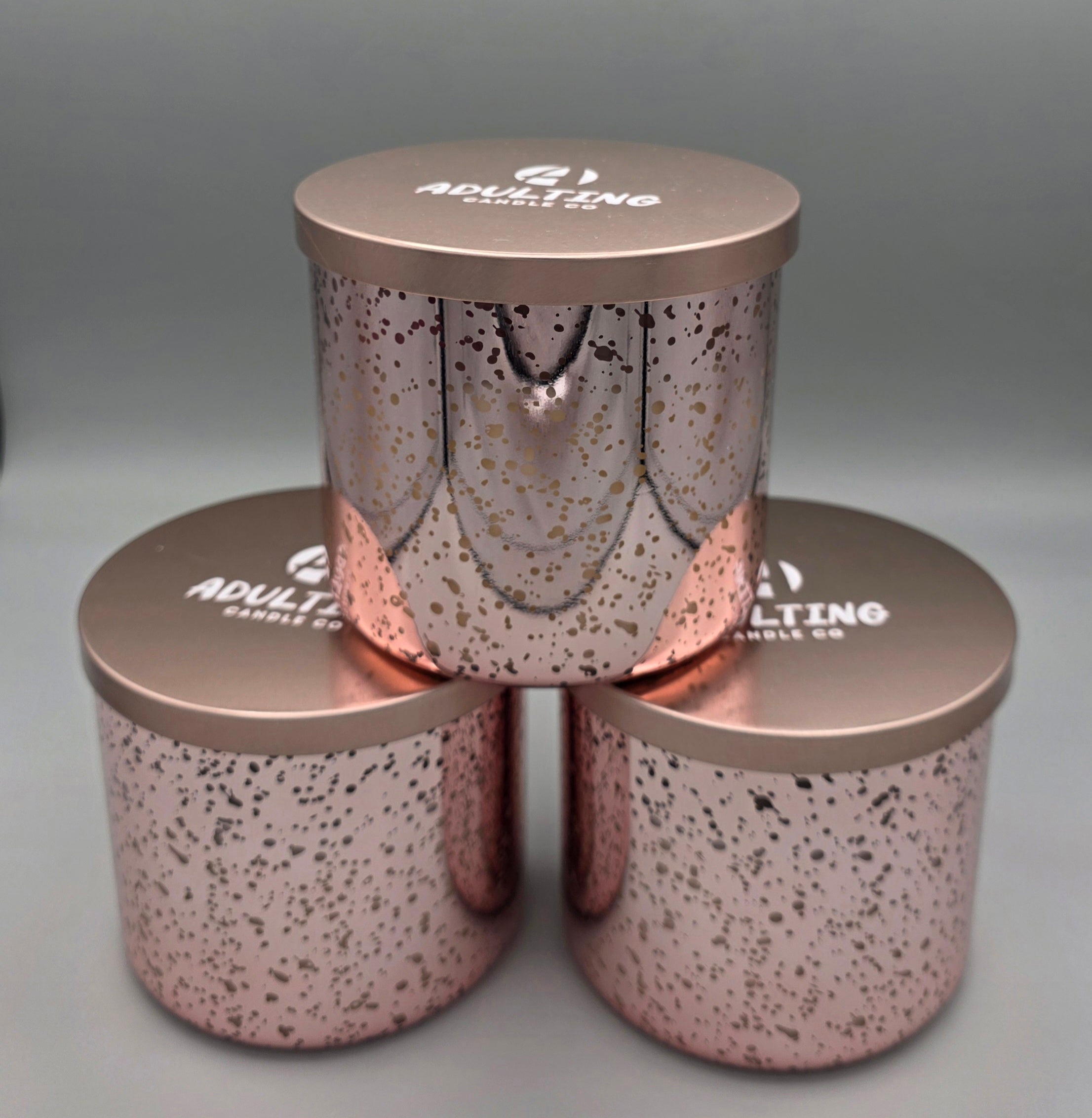 15oz Floral Rose Gold Mercury Glass Candle | Limited Edition