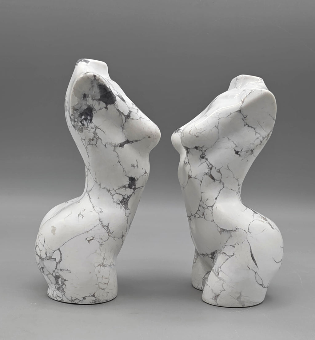 Natural Howlite Goddess Body Carving