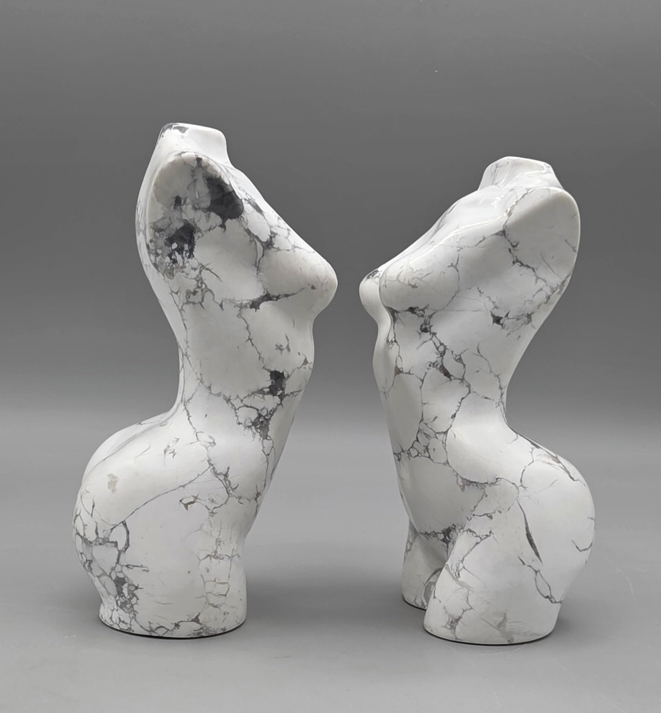 Natural Howlite Goddess Body Carving