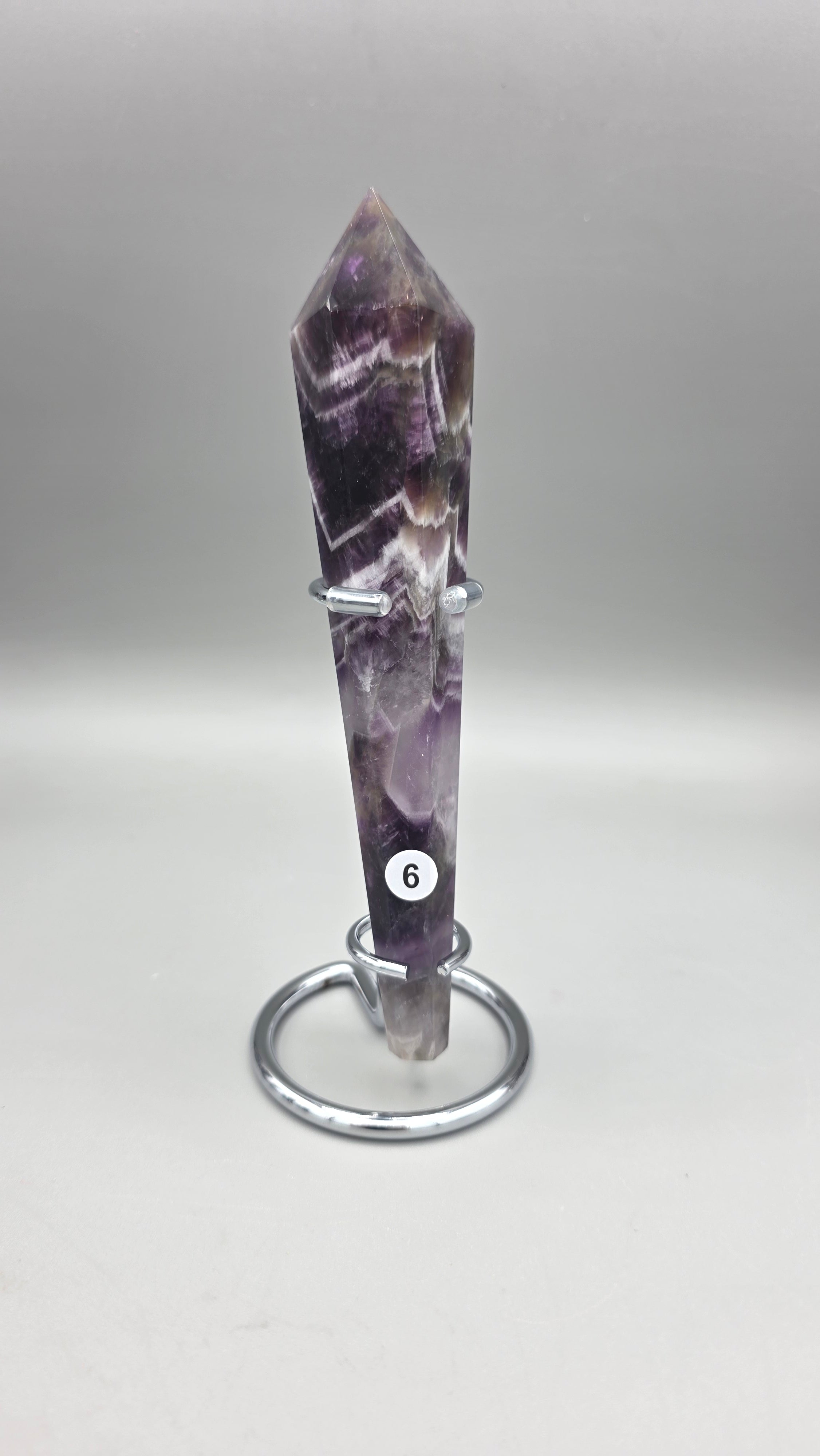 Chevron Amethyst Wands with Stands