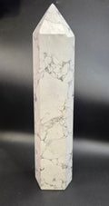 Giant Howlite Tower- White Howlite Obelisk Point-14"