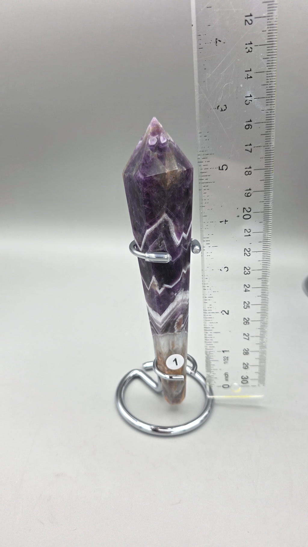 Chevron Amethyst Wands with Stands