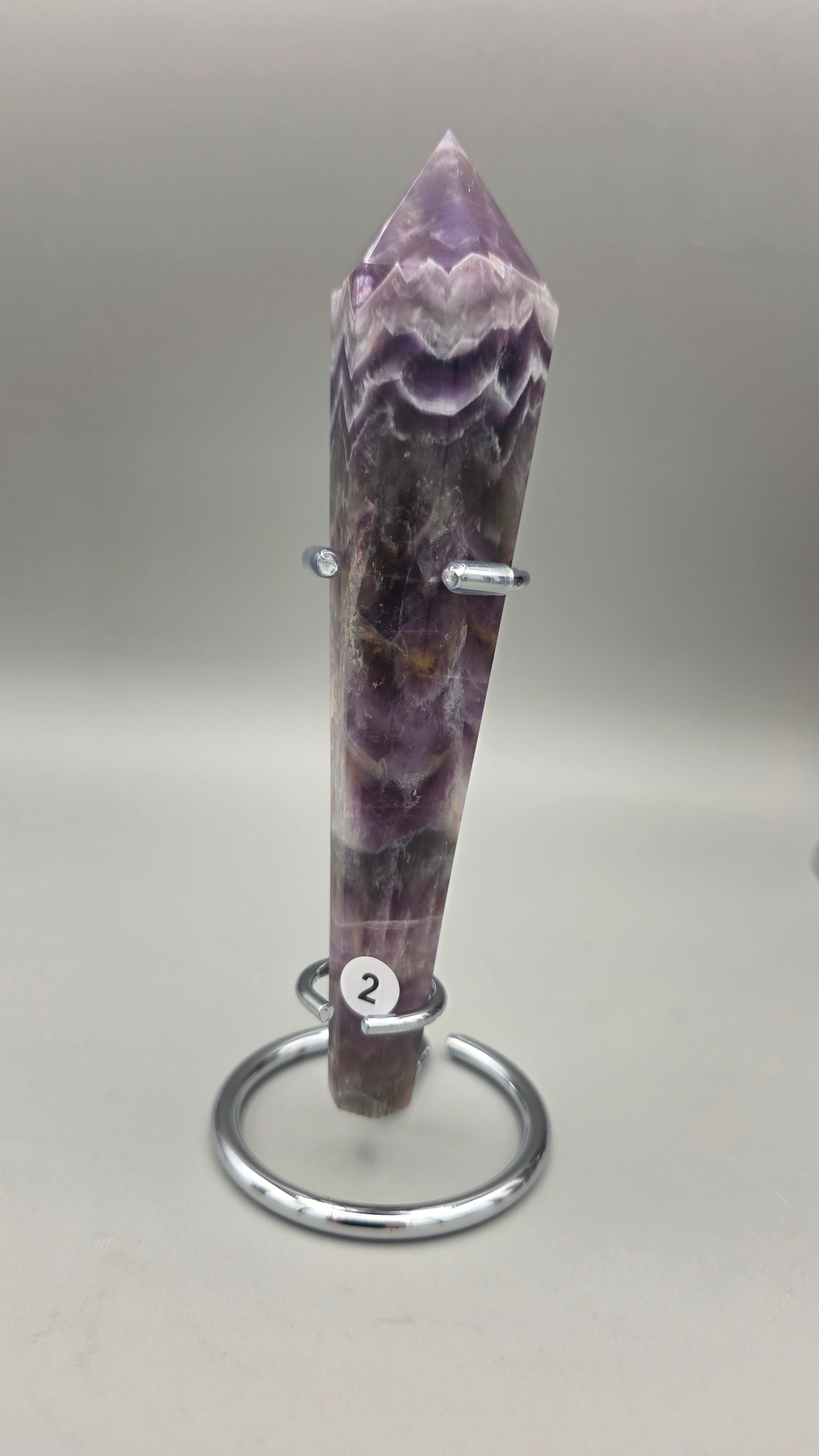 Chevron Amethyst Wands with Stands