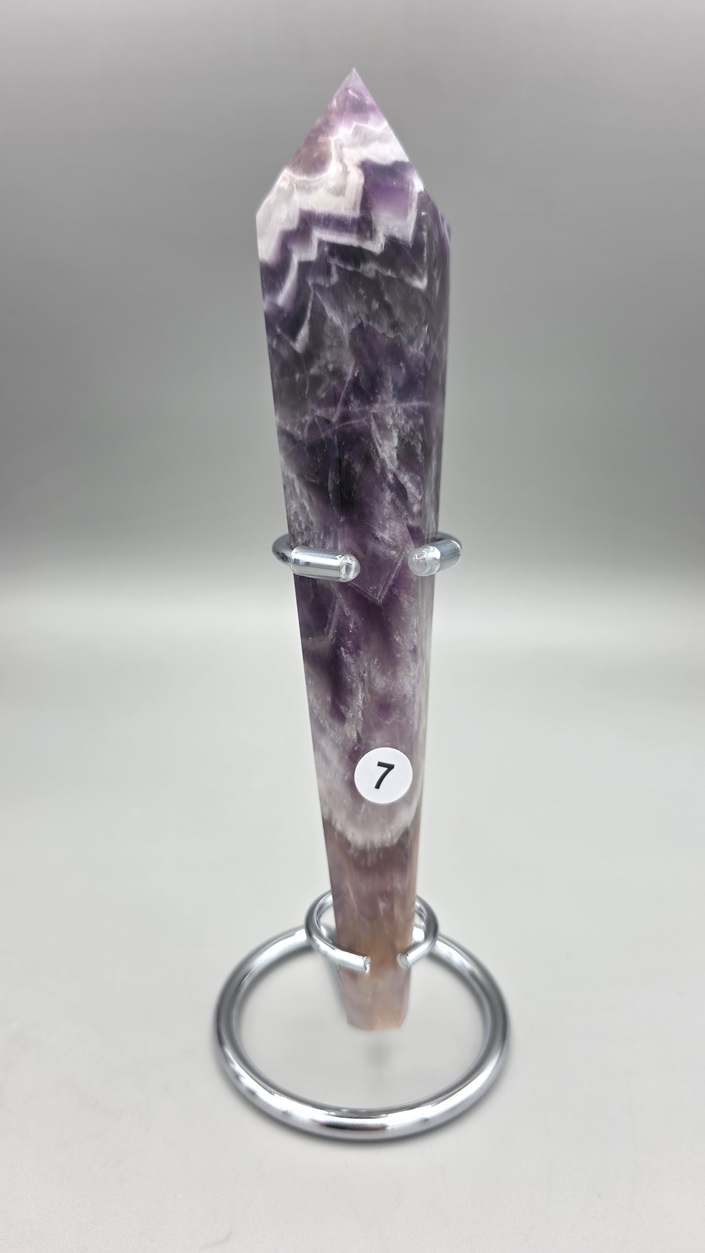 Chevron Amethyst Wands with Stands