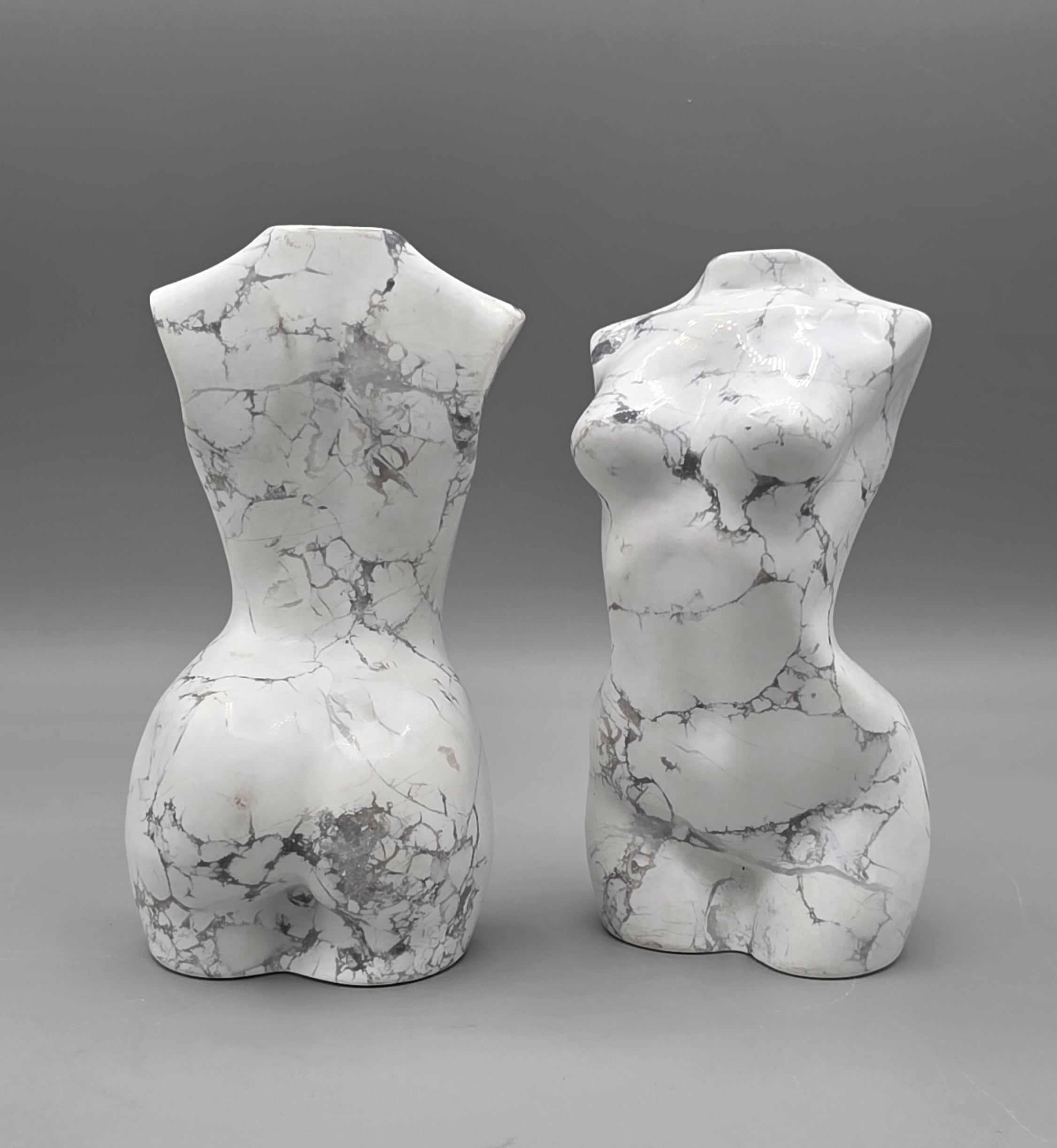 Natural Howlite Goddess Body Carving