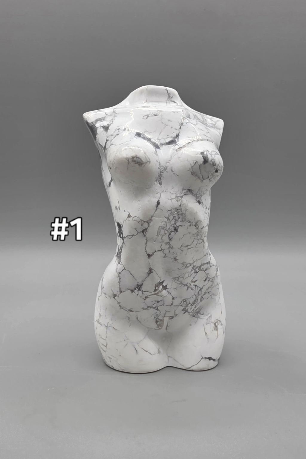 Natural Howlite Goddess Body Carving