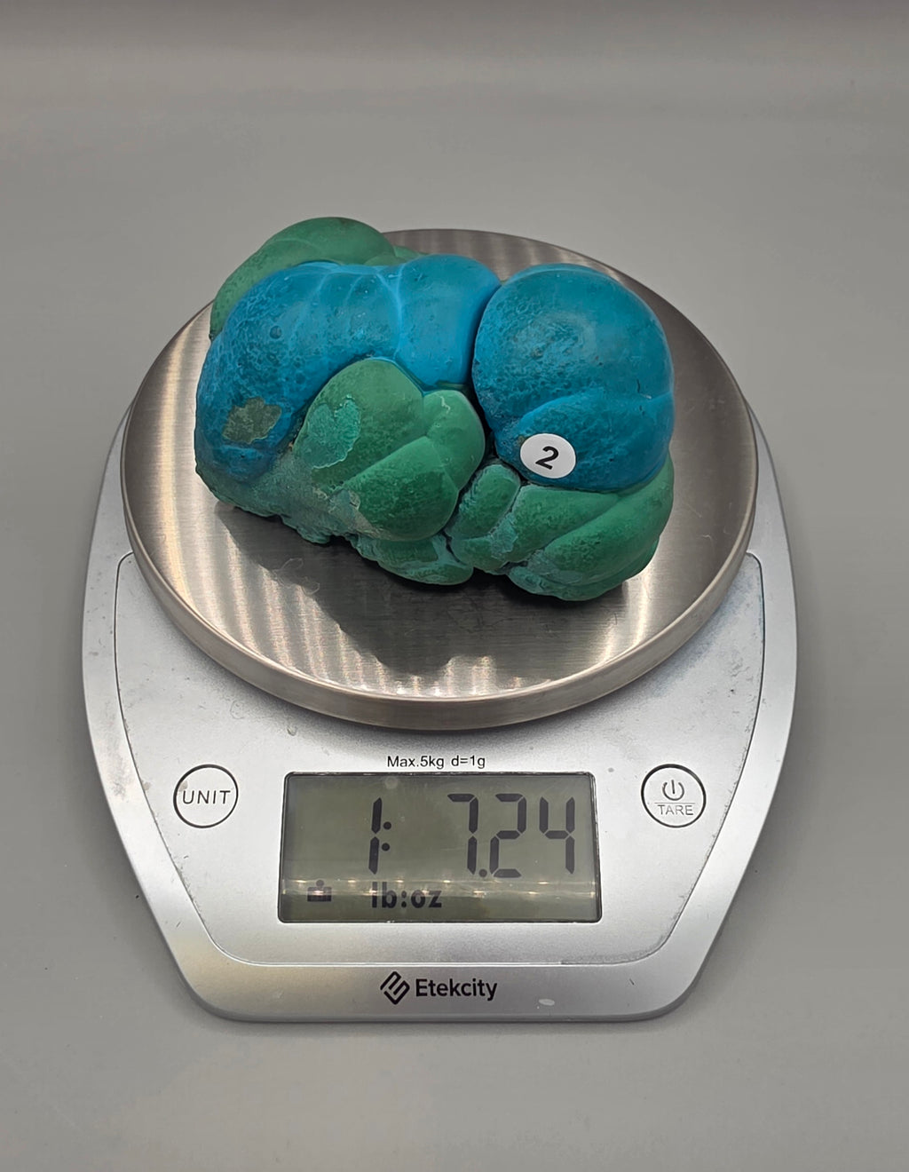 Natural Rare Chrysocolla & Malachite Botryoidal Cluster