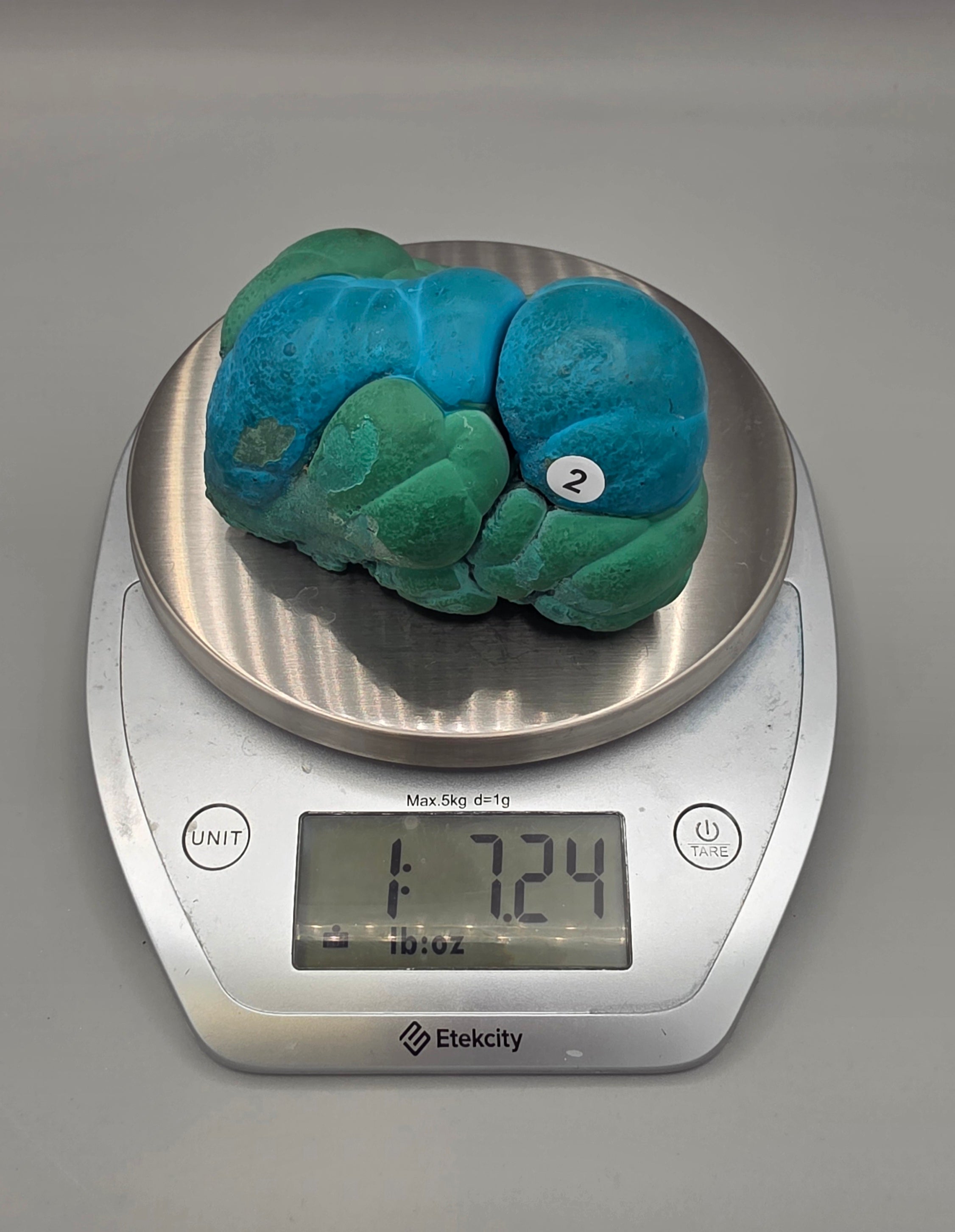 Natural Rare Chrysocolla & Malachite Botryoidal Cluster