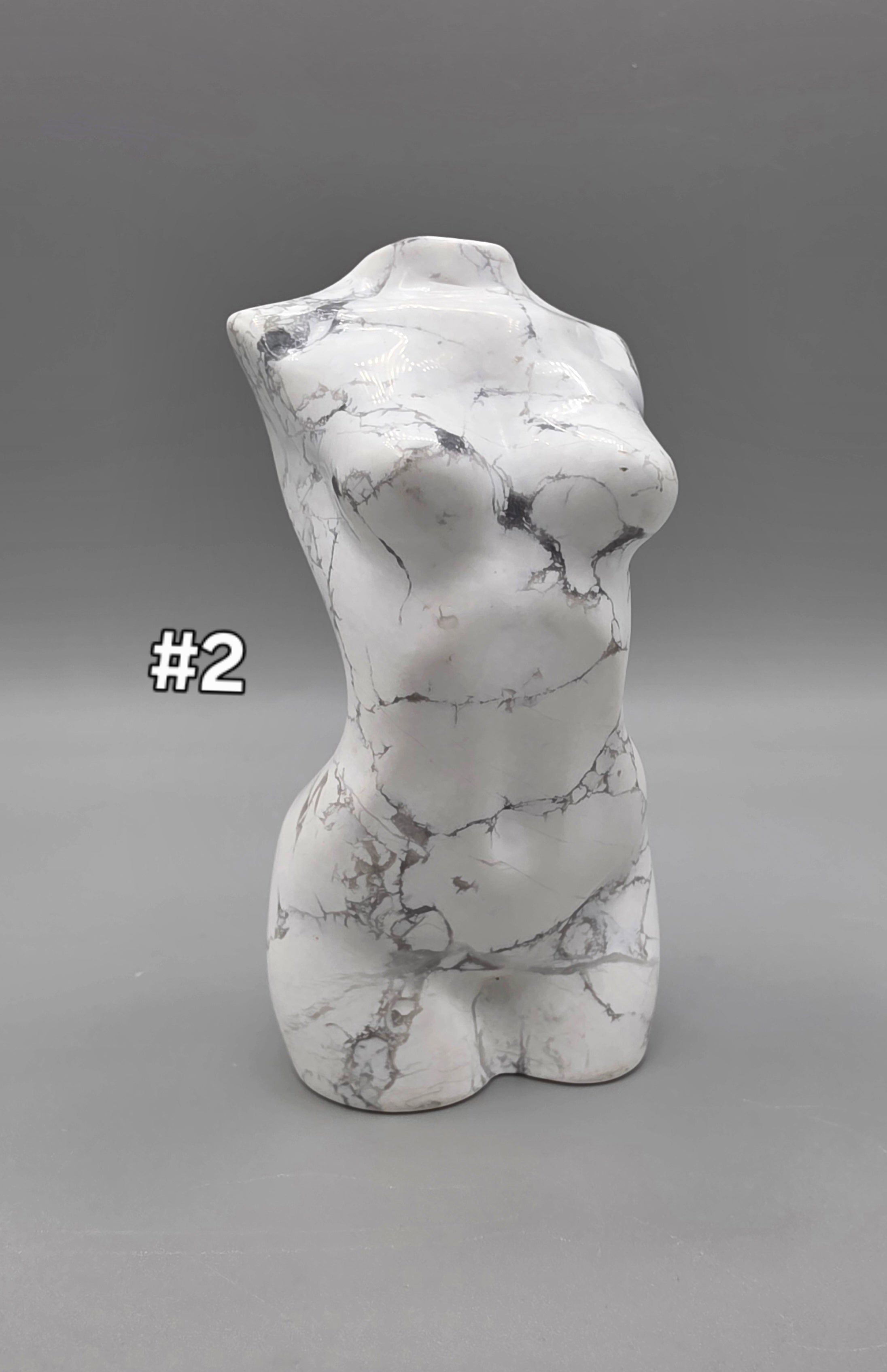 Natural Howlite Goddess Body Carving