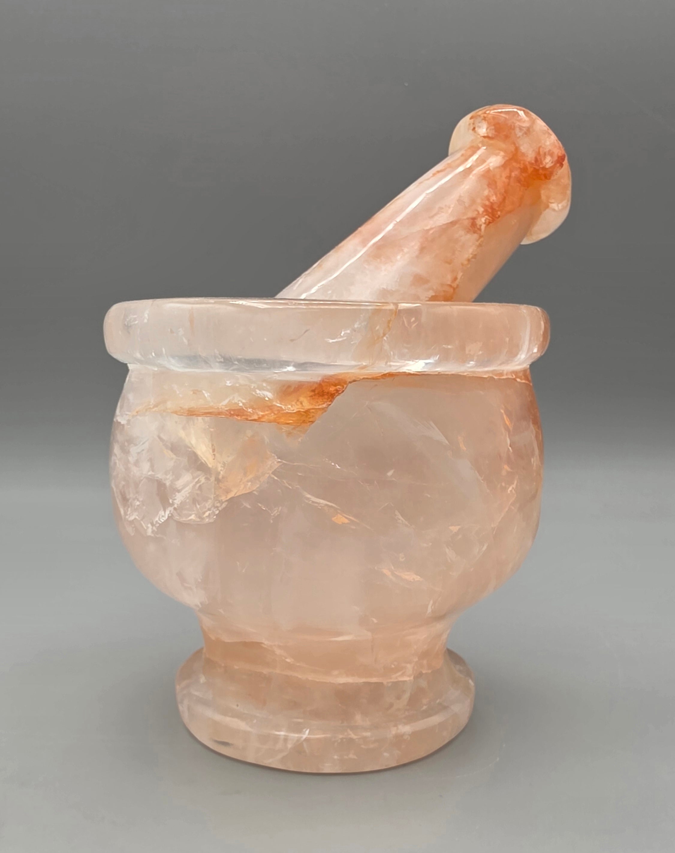 Mortaies et pilons en cristal naturel rares